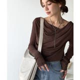 大人のとろみ×透け感。女性らしさが香り立つ。スラブシアードレープトップス（長袖） | Classical Elf  | 詳細画像39 