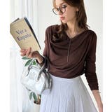 大人のとろみ×透け感。女性らしさが香り立つ。スラブシアードレープトップス（長袖） | Classical Elf  | 詳細画像41 