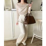 大人のとろみ×透け感。女性らしさが香り立つ。スラブシアードレープトップス（長袖） | Classical Elf  | 詳細画像48 