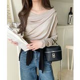 大人のとろみ×透け感。女性らしさが香り立つ。スラブシアードレープトップス（長袖） | Classical Elf  | 詳細画像50 