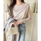 大人のとろみ×透け感。女性らしさが香り立つ。スラブシアードレープトップス（長袖） | Classical Elf  | 詳細画像52 