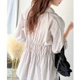 大人のシルエット美人を叶える、ビスチェ風シャーリング長袖シャツ（ストライプ 無地… | Classical Elf  | 詳細画像23 