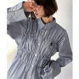 大人のシルエット美人を叶える、ビスチェ風シャーリング長袖シャツ（ストライプ 無地… | Classical Elf  | 詳細画像25 