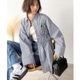 大人のシルエット美人を叶える、ビスチェ風シャーリング長袖シャツ（ストライプ 無地… | Classical Elf  | 詳細画像3 