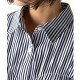 大人のシルエット美人を叶える、ビスチェ風シャーリング長袖シャツ（ストライプ 無地… | Classical Elf  | 詳細画像30 