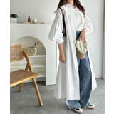 着方自在でロングシーズン活躍◎柄アソートバンドカラービッグシャツワンピ | Classical Elf | 詳細画像1