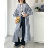 着方自在でロングシーズン活躍◎柄アソートバンドカラービッグシャツワンピ | Classical Elf  | 詳細画像31 