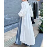 着方自在でロングシーズン活躍◎柄アソートバンドカラービッグシャツワンピ | Classical Elf | 詳細画像3