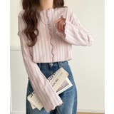 ほんのり色っぽ。透かし編みセンターメロウフレアスリーブトップスカットソー(長袖) | Classical Elf  | 詳細画像30 