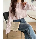 ほんのり色っぽ。透かし編みセンターメロウフレアスリーブトップスカットソー(長袖) | Classical Elf  | 詳細画像31 