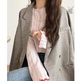 ほんのり色っぽ。透かし編みセンターメロウフレアスリーブトップスカットソー(長袖) | Classical Elf  | 詳細画像34 