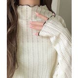 肌見せしすぎず、ほんのり色っぽ。プチハイネック透かし編みメロウトップス（長袖） | Classical Elf  | 詳細画像5 