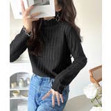 肌見せしすぎず、ほんのり色っぽ。プチハイネック透かし編みメロウトップス（長袖） | Classical Elf  | 詳細画像8 