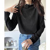 肌見せしすぎず、ほんのり色っぽ。プチハイネック透かし編みメロウトップス（長袖） | Classical Elf  | 詳細画像11 