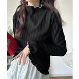 肌見せしすぎず、ほんのり色っぽ。プチハイネック透かし編みメロウトップス（長袖） | Classical Elf  | 詳細画像12 