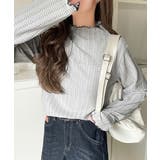 肌見せしすぎず、ほんのり色っぽ。プチハイネック透かし編みメロウトップス（長袖） | Classical Elf  | 詳細画像16 