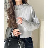 肌見せしすぎず、ほんのり色っぽ。プチハイネック透かし編みメロウトップス（長袖） | Classical Elf  | 詳細画像19 