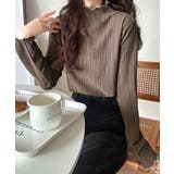 肌見せしすぎず、ほんのり色っぽ。プチハイネック透かし編みメロウトップス（長袖） | Classical Elf  | 詳細画像24 