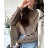 肌見せしすぎず、ほんのり色っぽ。プチハイネック透かし編みメロウトップス（長袖） | Classical Elf  | 詳細画像27 