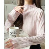 肌見せしすぎず、ほんのり色っぽ。プチハイネック透かし編みメロウトップス（長袖） | Classical Elf  | 詳細画像32 