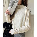 肌見せしすぎず、ほんのり色っぽ。プチハイネック透かし編みメロウトップス（長袖） | Classical Elf  | 詳細画像2 