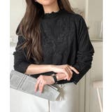 透け感で魅せる、秋の上品レイヤード。プチハイネック花柄レースメロウトップス | Classical Elf | 詳細画像9