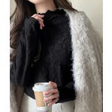 透け感で魅せる、秋の上品レイヤード。プチハイネック花柄レースメロウトップス | Classical Elf | 詳細画像11