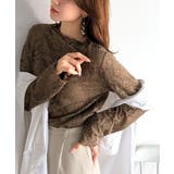 透け感で魅せる、秋の上品レイヤード。プチハイネック花柄レースメロウトップス | Classical Elf | 詳細画像16