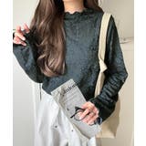 透け感で魅せる、秋の上品レイヤード。プチハイネック花柄レースメロウトップス | Classical Elf | 詳細画像27