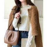 透け感で魅せる、秋の上品レイヤード。プチハイネック花柄レースメロウトップス | Classical Elf | 詳細画像3