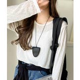 オフホワイト | ほどよい透け感が大人上品。総柄シアーレーストップス(長袖) | Classical Elf 