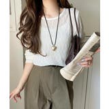 ほどよい透け感が大人上品。総柄シアーレーストップス(長袖) | Classical Elf  | 詳細画像6 