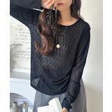 ほどよい透け感が大人上品。総柄シアーレーストップス(長袖) | Classical Elf  | 詳細画像10 