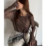 ほどよい透け感が大人上品。総柄シアーレーストップス(長袖) | Classical Elf  | 詳細画像18 