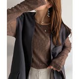 ほどよい透け感が大人上品。総柄シアーレーストップス(長袖) | Classical Elf  | 詳細画像21 