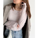 ほどよい透け感が大人上品。総柄シアーレーストップス(長袖) | Classical Elf  | 詳細画像23 