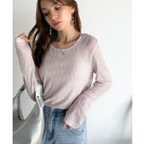 ほどよい透け感が大人上品。総柄シアーレーストップス(長袖) | Classical Elf  | 詳細画像26 