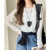 ほどよい透け感が大人上品。総柄シアーレーストップス(長袖) | Classical Elf  | 詳細画像1 