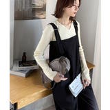 ブラック | 高見え大人サロペット。サイドポケットデザインハイウエストサロペット | Classical Elf