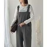 高見え大人サロペット。サイドポケットデザインハイウエストサロペット | Classical Elf | 詳細画像17