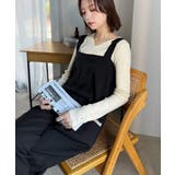 高見え大人サロペット。サイドポケットデザインハイウエストサロペット | Classical Elf | 詳細画像3