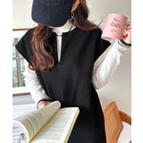 ブラック | フェイクウールハーフジップオールインワン | Classical Elf 