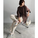 揺れるケープで魅せる、大人の上品スタイル。ペプラムケープシャツ（長袖） | Classical Elf  | 詳細画像12 