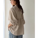 揺れるケープで魅せる、大人の上品スタイル。ペプラムケープシャツ（長袖） | Classical Elf  | 詳細画像18 