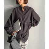 揺れるケープで魅せる、大人の上品スタイル。ペプラムケープシャツ（長袖） | Classical Elf  | 詳細画像1 