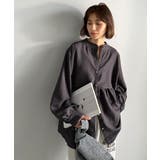 揺れるケープで魅せる、大人の上品スタイル。ペプラムケープシャツ（長袖） | Classical Elf  | 詳細画像2 