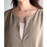 シンプルだけど、襟元に大人の抜け感。ハーフジップオールインワン | Classical Elf  | 詳細画像31 