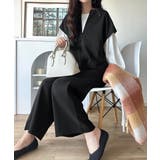 シンプルだけど、襟元に大人の抜け感。ハーフジップオールインワン | Classical Elf  | 詳細画像4 