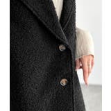 シンプルで洗練された大人の雰囲気を演出。サイドベルトブークレシングルジレベスト | Classical Elf  | 詳細画像24 