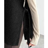 シンプルで洗練された大人の雰囲気を演出。サイドベルトブークレシングルジレベスト | Classical Elf  | 詳細画像25 